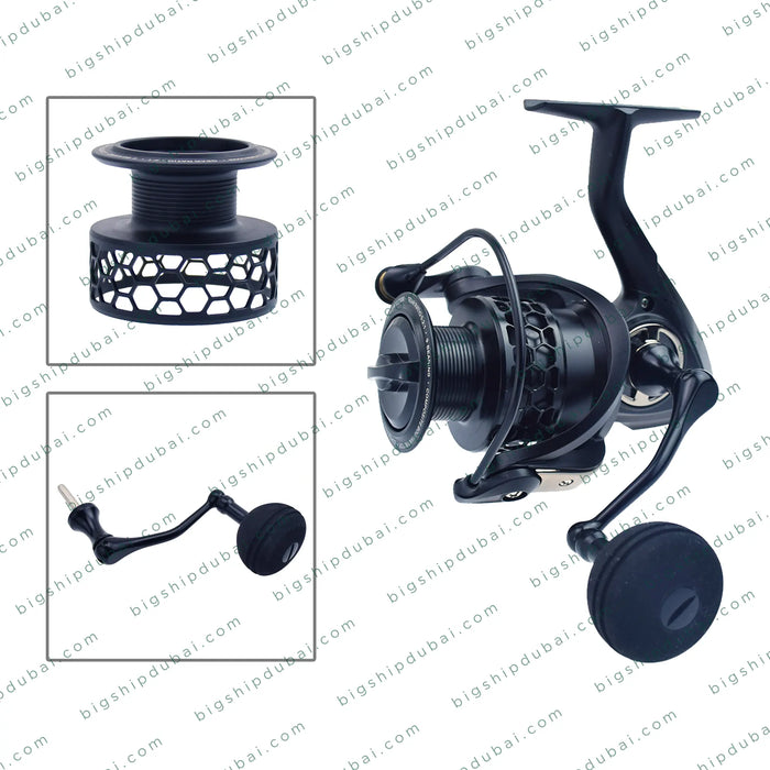 Saltwater fishing reel – smooth drag, high-speed retrieve, and corrosion-resistant build for big game fishing.
