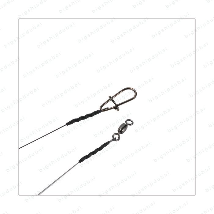 Strong and durable LITTMA Anticuda Beast Titanium Leader designed for big game fishing. Corrosion-resistant and tangle-free, perfect for targeting toothy fish in both freshwater and saltwater environments.