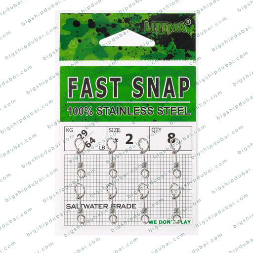 LITTMA Fast Snap Fishing Terminal Tackle - High-Quality Swivel Snap for Quick and Secure Hook Attachments, Durable Fishing Accessory for Anglers, Ideal for Saltwater and Freshwater Fishing.