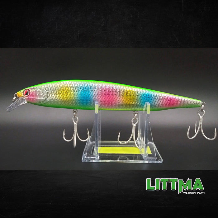 LITTMA Jerkbite Fishing Lure - Lime Rainbow