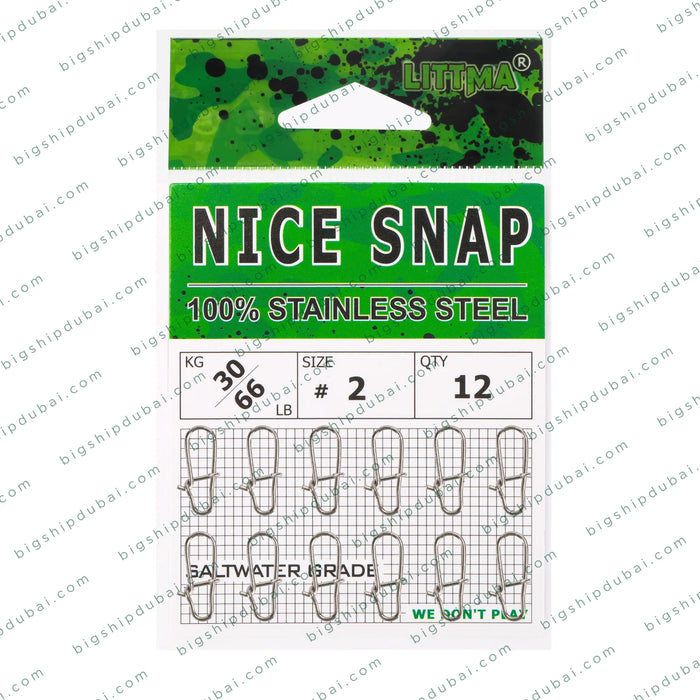 LITTMA Nice Snap Fishing Terminal Tackle - High-Quality Swivel Snap for Quick and Secure Hook Attachments, Durable Fishing Accessory for Anglers, Ideal for Saltwater and Freshwater Fishing.