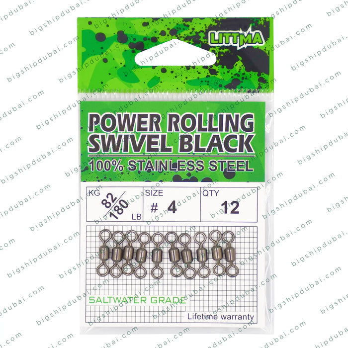 LITTMA Power Rolling Swivel - Black – High-Strength & Corrosion-Resistant