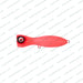 Red fishing lure with a white background